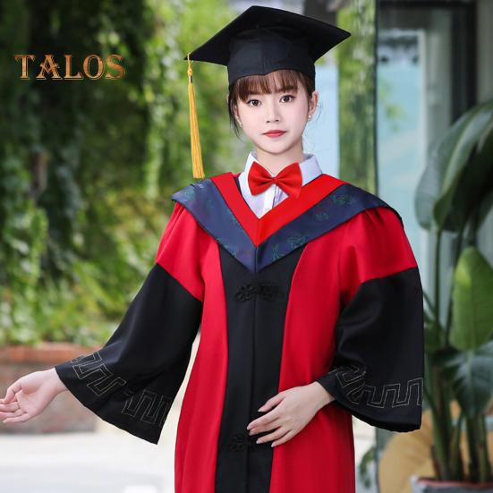 Graduation Cap And Gown Set Class of 2025 Graduate Uniform Academic Doctor Robe with Tassel for High School College Bachelor