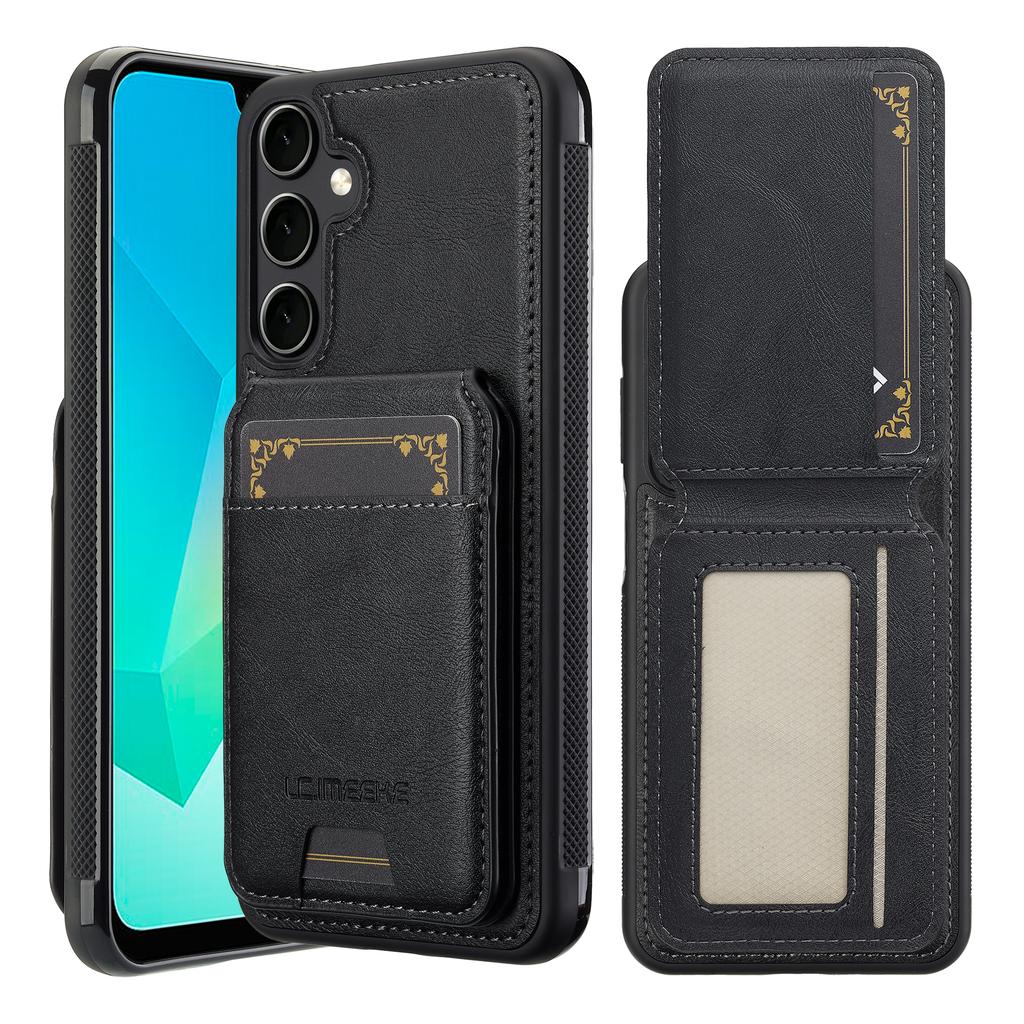 Чехол-кошелек из кожи 2-в-1 Magsafe для Samsung Galaxy S26 S25 edge S24 S23 S22 S21 Ultra Plus FE A17 Магнитный чехол-бумажник для карт