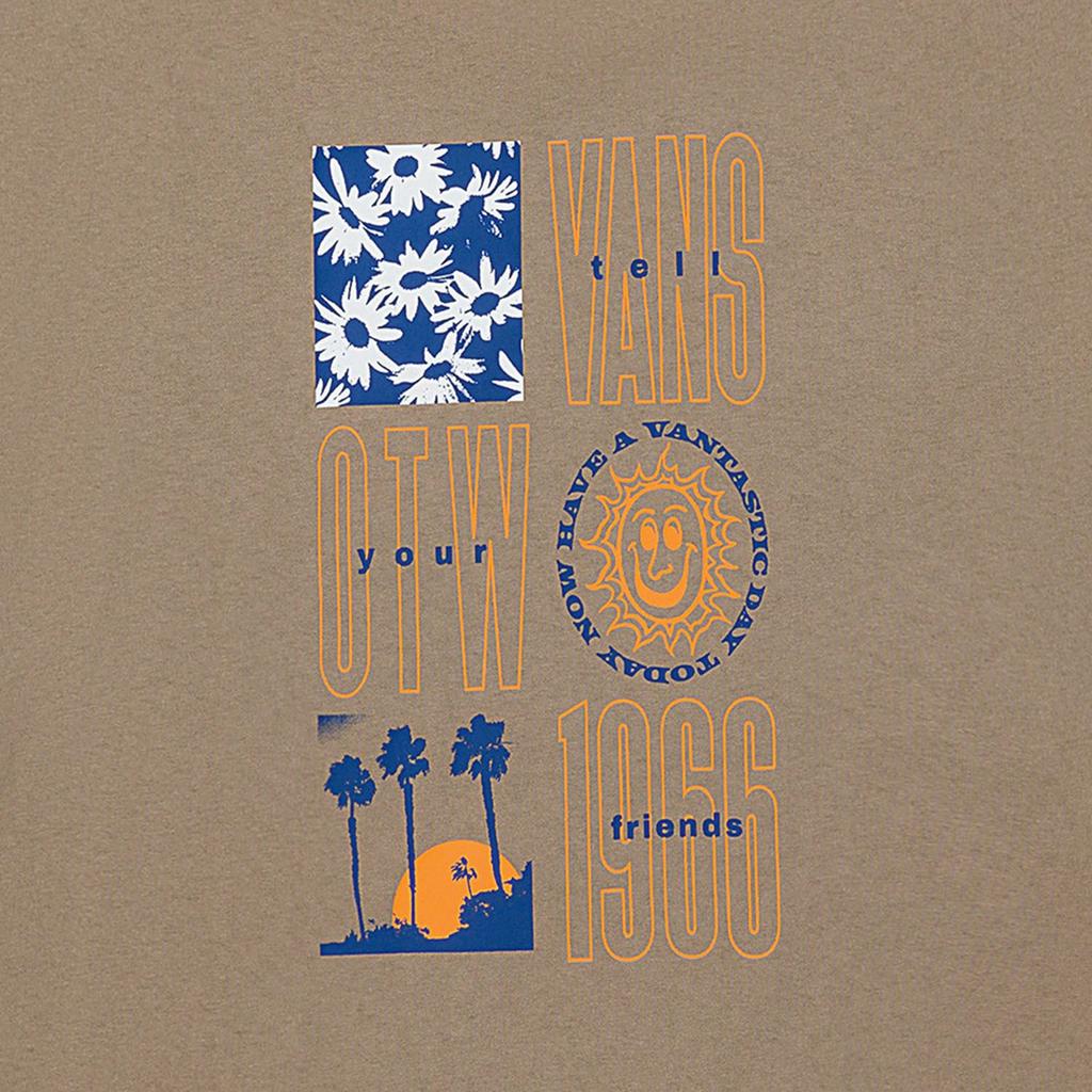 Vans Футболка унисекс с коротким рукавом и вышивкой в стиле casual Vacation, светло-коричневая VN0A7TR9YEH