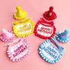 Party Dress Cat Birthday Scarf Hat Set Pet Bib Dress Up Ornaments New Props Set