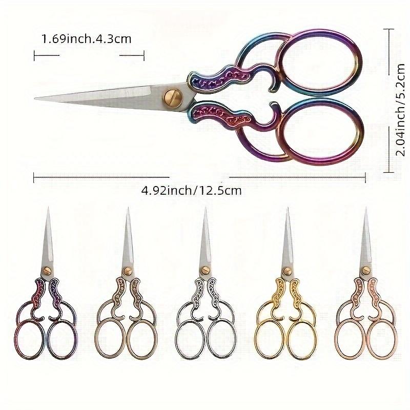 1pc, Premium Stainless Steel Vintage Sewing Scissors - Perfect for Fabric Cutting, Embroidery, Cutting and Paper Art Scissors
