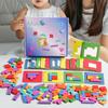 3D Puzzle Two-person Interactive Desktop Game Tangram Math Toys Building Blocks Board Color Shape For Kids Gifts