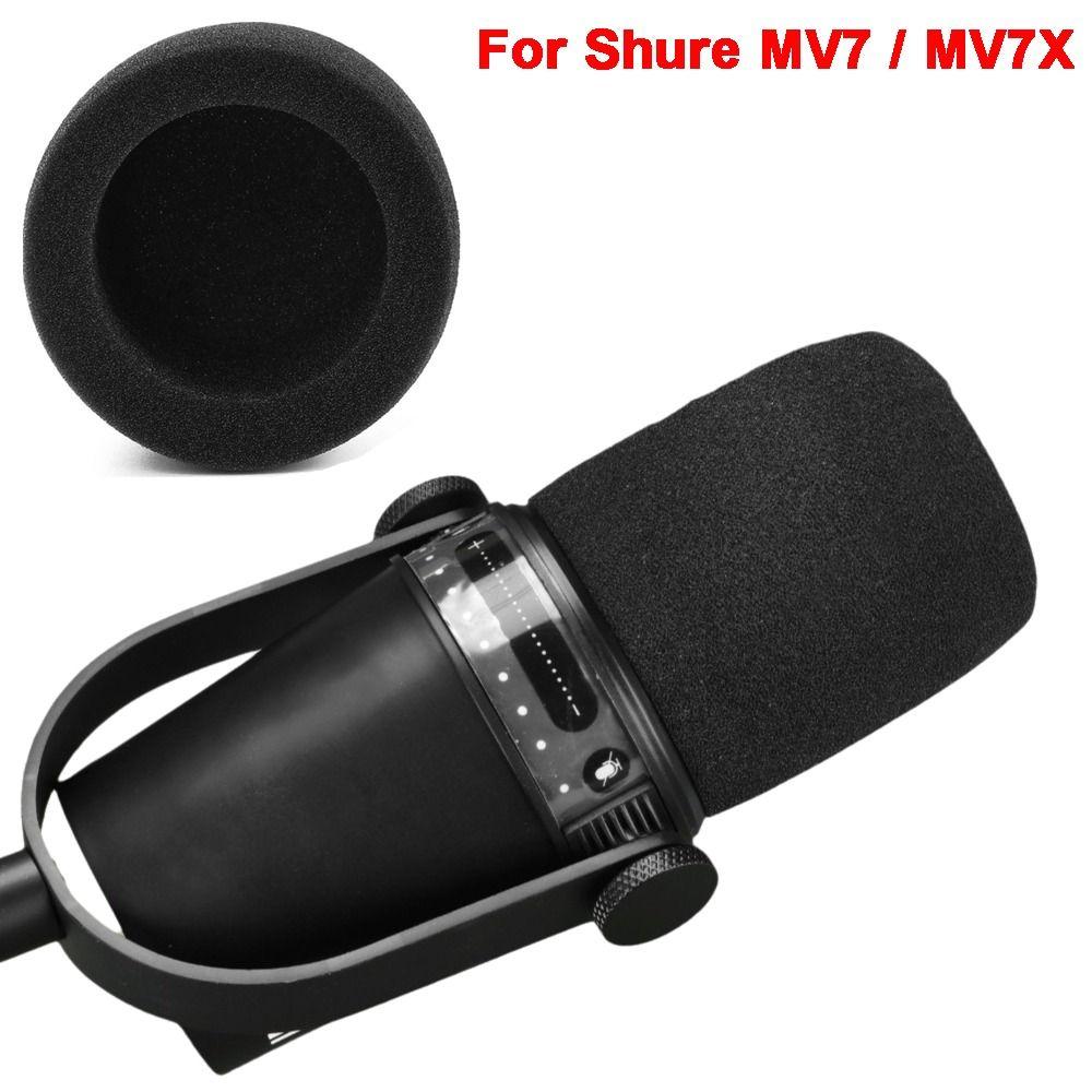 Replacement Mic Windscreen Cover Pop Filter Cover for Shure MV7 / MV7X Recording Studio