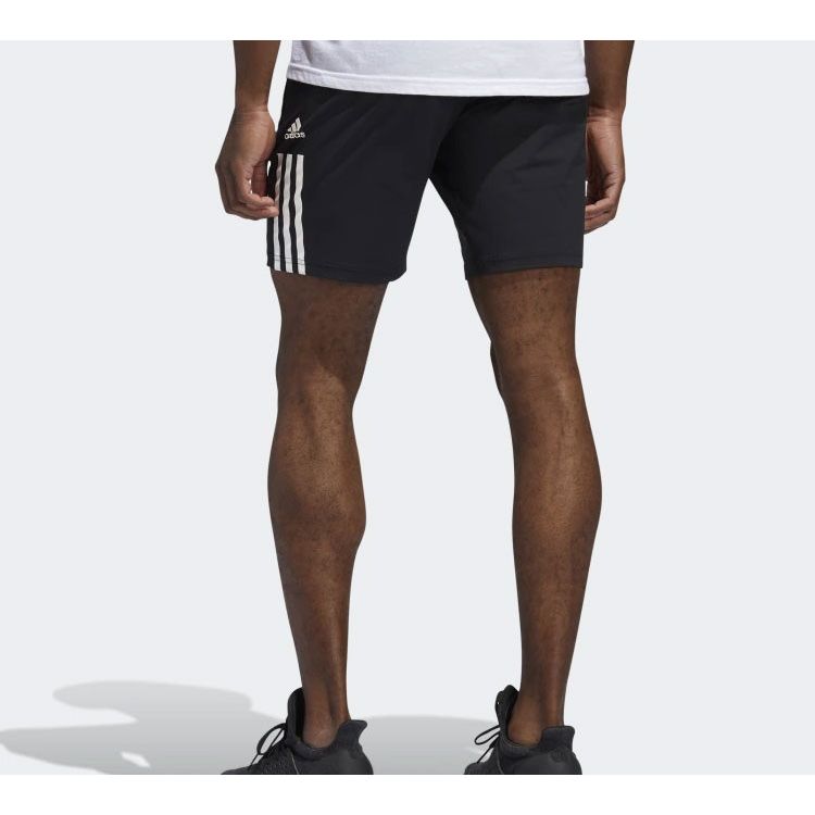 adidas Мужские узкие шорты с 3 полосками, черные GJ5109