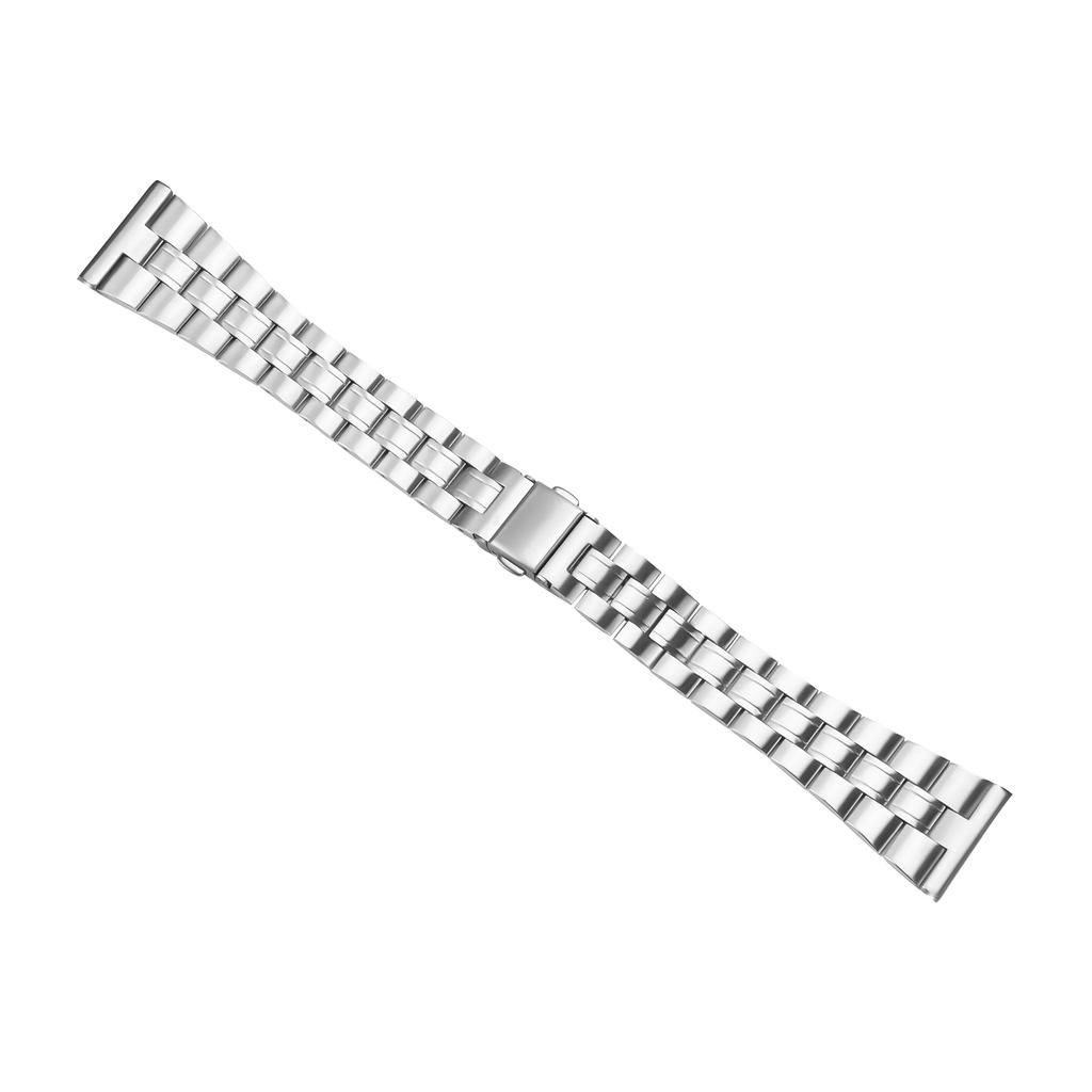 For Haylou Solar LS05 Fashionable Replacement Band 3-Bead Stainless Steel Smartwatch Strap