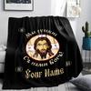 1PC Arabian Identity Custom Name Patterned Flannel Blanket Suitable For All Seasons For Home Decor Warmth And Comfort Gifts Holiday Present
