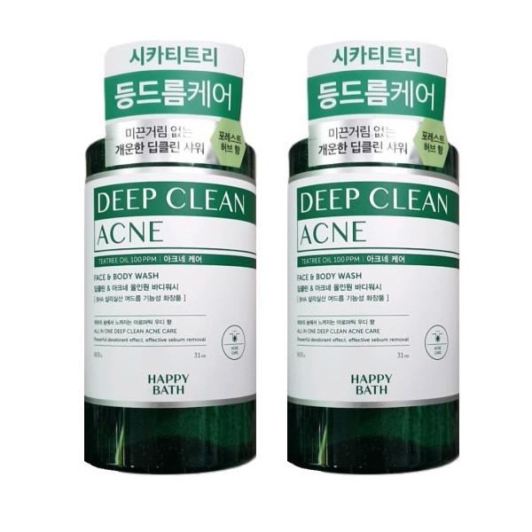 Happy Bath Deep Clean Tea Tree Trouble Care Body Wash 900G X 2 Pcs
