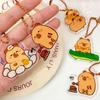 Creative Capybara Bag Hanging Acrylic Capibara Pendant Fashion Capybara Keychain  Kids