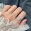 Lindon Classic Copper Alloy Zircon Ring Ladies Jewelry Wedding Promise Party Gift
