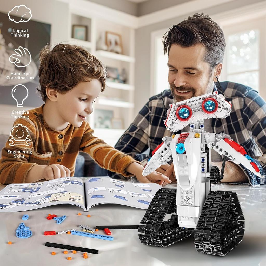 MOULD KING 15082 Robot Made Toy STEM Project, Suitable for Children Aged 6-10, 8-12 Years and Above In A Three In One Remote-controlled Car