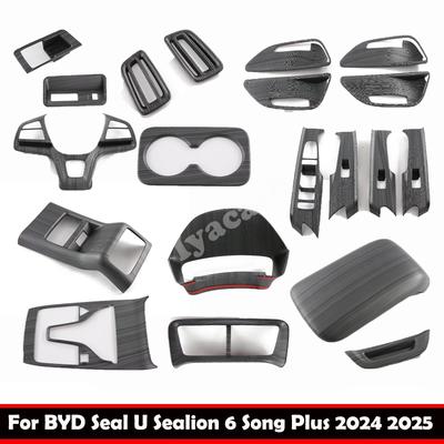 LHD Для BYD Seal U Sealion 6 Song Plus 2024 2025 ABS Матовая текстура Панель переключения передач центральной консоли Накладка на дефлектор кондиционера