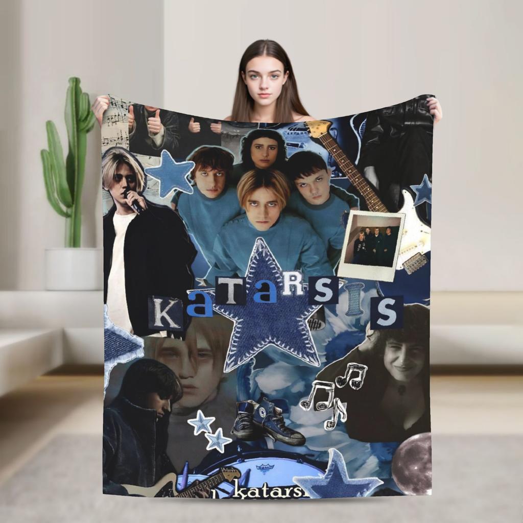 Katarsis Tavo Akys Eurovisions 2025 Warm Soft Blankets Bedding Throws Novelty Couch Chair Flannel Bedspread Sofa Bed Cover