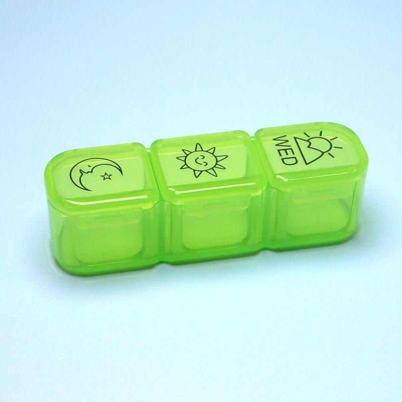 Коробка для таблеток с тремя сетками три раза утром, в середине дня и ночью, многоцветная дополнительная портативная отдельная коробка для таблеток с сортировкой