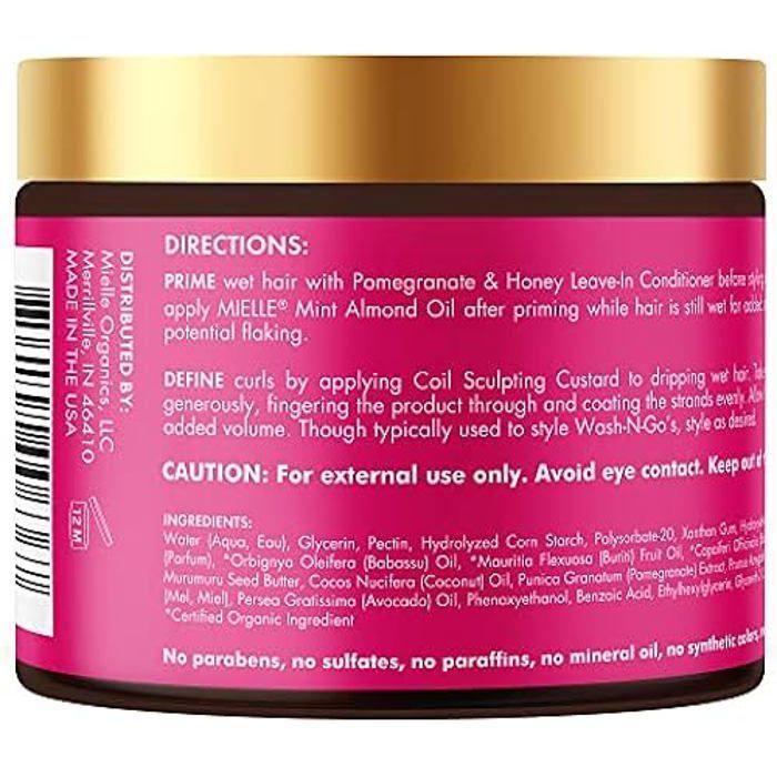 Crème sculptante - MIELLE ORGANICS - Grenade et Miel - 340 g - Cheveux bouclés - Sans parabène