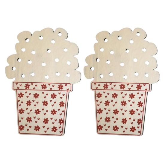 1/2/3Pcs Wooden Flower Arrangement Board DIY Handmade Flower Holder Nature Floral Plant