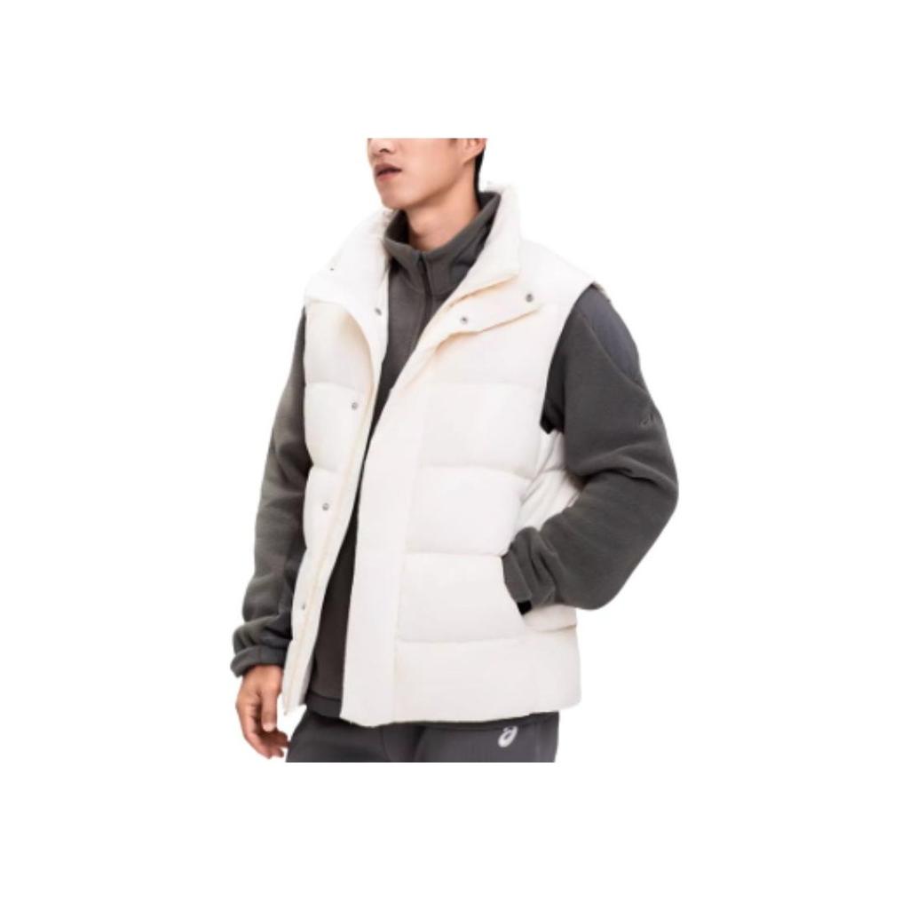 Asics Sports Lifestyle Series Stand Collar Warm Versatile Vest Men Vest Birch-White 2031F149-200