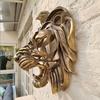 Lion Head Ornaments Wall Mounted Art Animal Statue Resin Corridor Bedroom Room