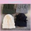 Knit No Brim Cap Men Women Warm Wool Beanie Autumn Winter Casual Wear Decoration