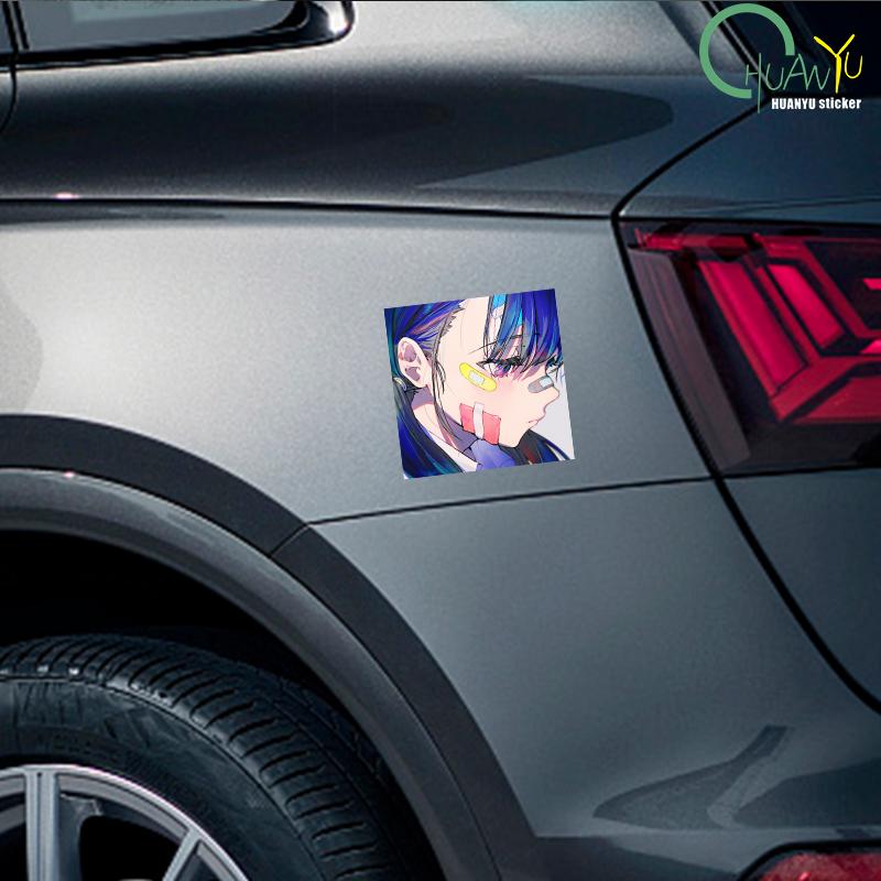 Забавная Аниме Креативная Аватар Наклейка Наклейка на Машину Окно Машины Бампер Мотоцикла Светоотражающая Водонепроницаемая Наклейка на Машину