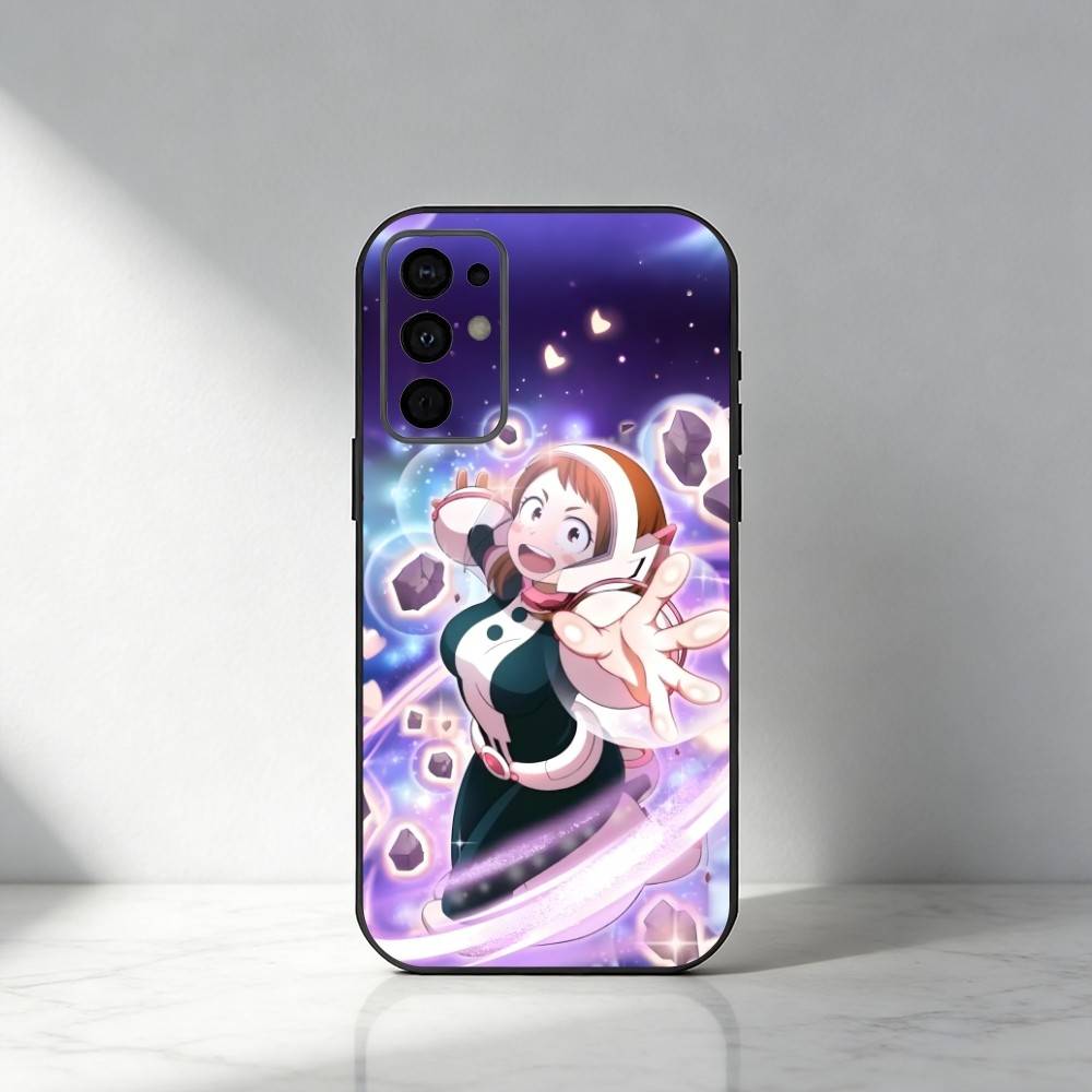 Чехол для телефона Hero A-Academia U-Uravity Аниме для Samsung S25, S24, S21, S22, S23, S20, Ultra, S26, Plus, Fe, Note, 5G Черный