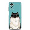 Милый котенок Мультяшный прозрачный чехол для телефона Xiaomi Redmi Note 12 5G 9S 9 8 10 11 Pro+ 9T 8T 10C 9C 9A 7 Pro Мягкая задняя крышка из ТПУ