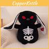 Black Skull Purple Rabbit Plush Toy Stuffed Animal Doll Bedroom Decoration Gift