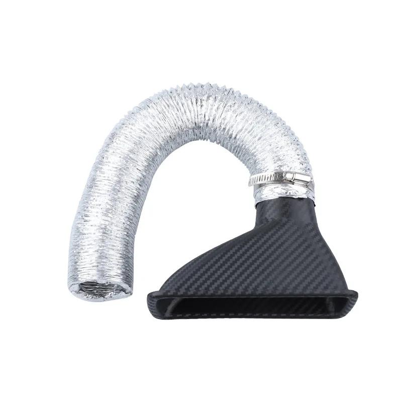 Универсальный автомобильный передний бампер впускной воздух турбо воздухозаборник комплект труб ABS турбина впускной комплект труба воздухозаборник карбоновый вид