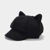 Warmer Beret Hat Short Eaves Duck Tongue Cap Autumn Winter Hat Octagonal Cap  Women Ladies Girl