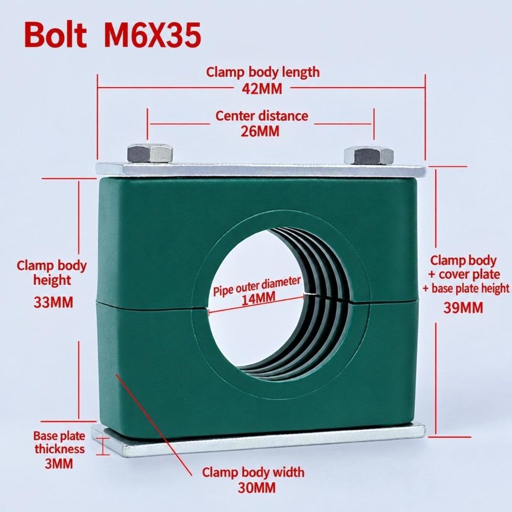 6-38mm Pipe Clamp Plastic Plastic Pipe Holder New Hydraulic Clamp  Engineering Machinery