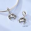 Original 925 Sterling Silver Bead Charms U Shape Lucky Horseshoe Pendant Fit Original Bracelet For Women DIY Jewelry Gift