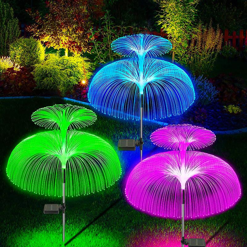 Beautiful Color Changing Solar Jellyfish Lights Waterproof Outdoor Garden, Courtyard Pathway, Landscape Decor