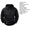 Men Pullover Hoodie Quarter Zip Sweatshirt with Pockets Athletic Casual Hooded Sweatshirt for Sports Daily Errands Street Wear