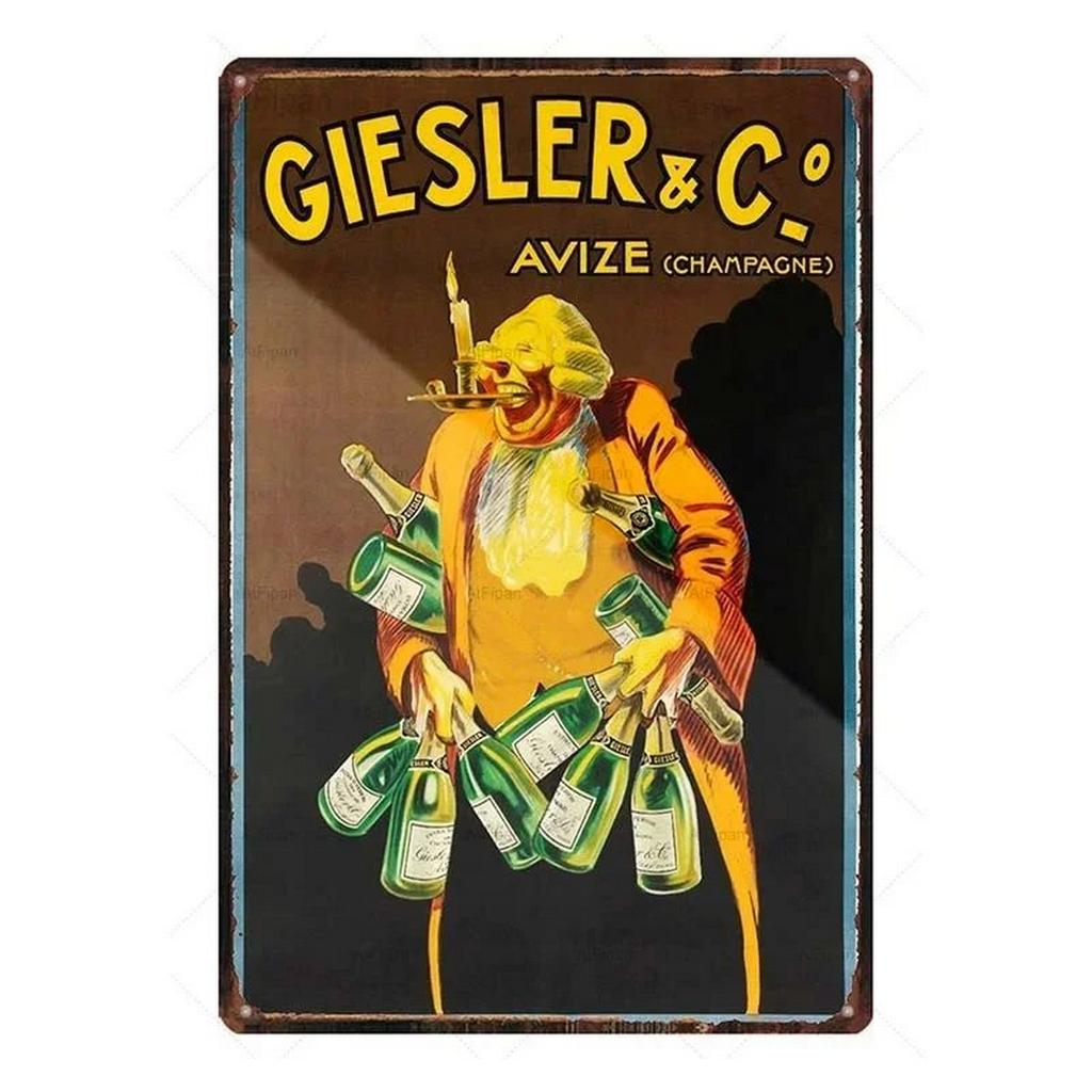 Metal Tin Signs Chablis Fiorino Wall Decoration Plaque Vintage Art Poster Iron Painting for Man Cave Home Cafe Garden Club Bar
