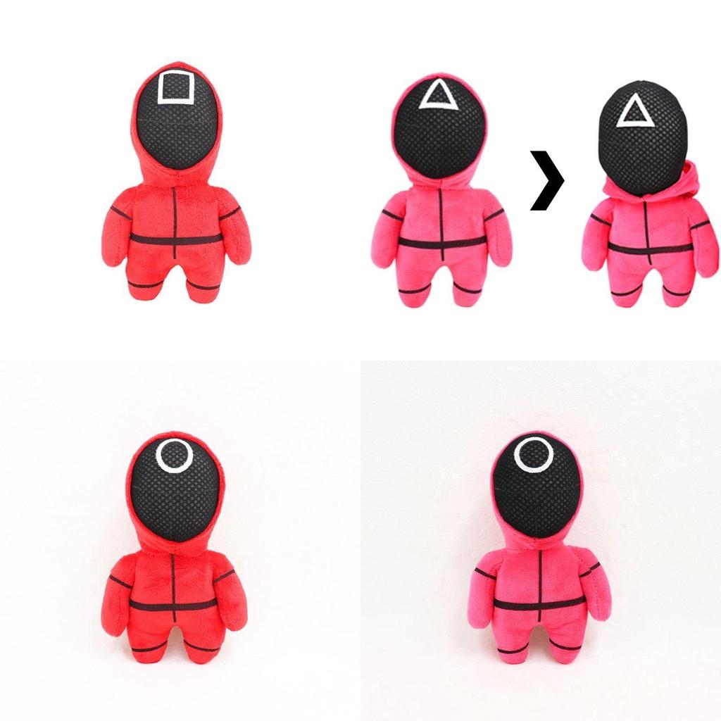 Red Squid Game Guard Worker Staff Plush Toys Front Man 001 456 218 Doll Stuffed