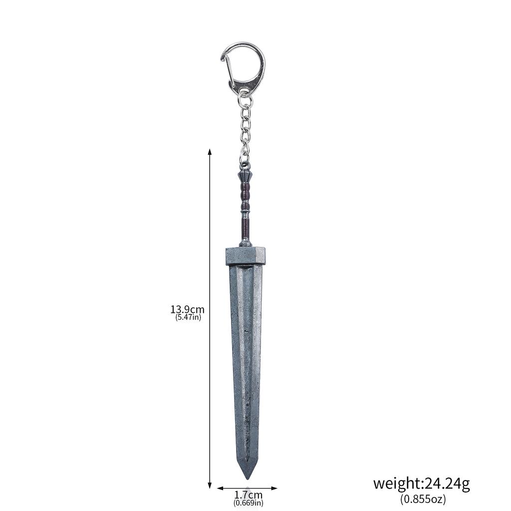14cm Ring Dark Moon Greatswor Eldens Keychain Pendant Bloodhound's Fang Keyring Cosplay Fans Props Men Women Backpack Jewelry
