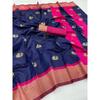 Silk Saree from the ALMAARI Store Is Adorned with Beautiful Zari Work In Form of Traditional Motifs.