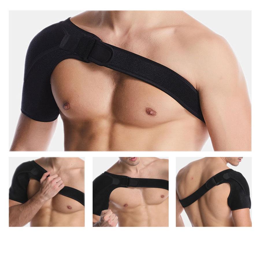 Shoulder Brace Compression Cuff Pain Relief Support Adjustable Belt Wrap Sprains