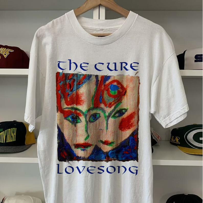 Футболка The Cure, Винтажная 1989 года The Cure Love Song The Prayer Tour Футболка Унисекс