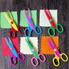 6pcs/set Laciness Scissors Metal And Plastic DIY Scrapbooking Photo Colors Scissors Paper Lace Diary Decoration Safety Scissors
