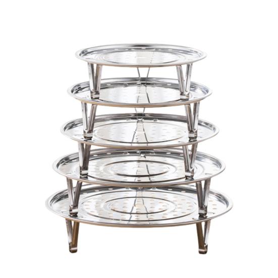 Подставка для пароварки из нержавеющей стали со съемной подставкой Штабелируемая многофункциональная термостойкая кухонная подставка для приготовления еды Корзина для пароварки