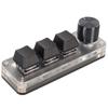 Mini USB PC Keypad with Programmable Mechanical Mini Macro Mechanical Gaming Blue Switch 3-Key Keypad, One-Handed Knob, Keyboard, Keyboard, (Black)