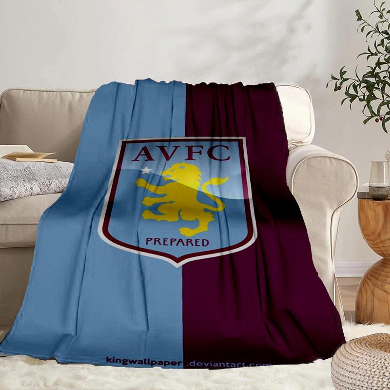Aston Villa Crest Design Portable Blanket/Soft Blanket Bedding Blanket Suitable for Travel Camping Living Rooms Offices Sofas Fan Gifts