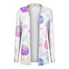 Женский кардиган с пасхальным принтом и длинными рукавами спереди, легкая куртка с принтом