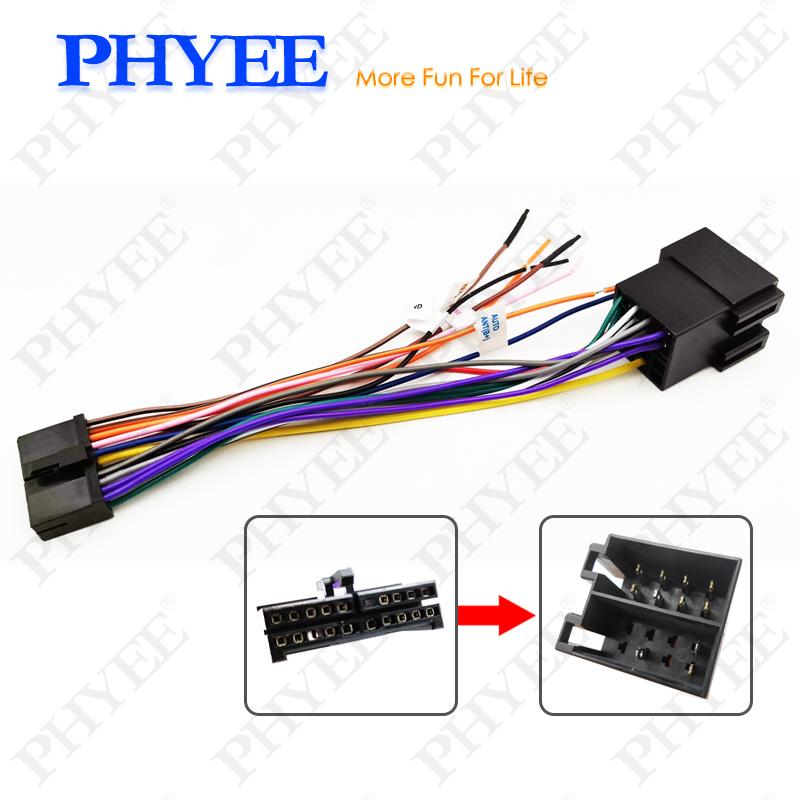 20 Pin to ISO Wiring Harness Adapter 20P Plug ISO Connector Conversion Cable Universal Accessories Wire for DIN Screen Car Radio Radio Accessories 4