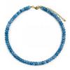 Handmade Candy Color Crystal Stone Beaded Necklace 5*8 Rondelle Gemstone Abacus Choker with Gold Plated Stainless Steel Clasp