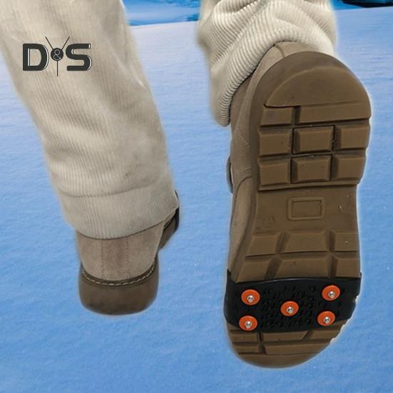 1 пара цепких захватов для льда, 5-шиповые снежные захваты, шипы для ботинок, противоскользящие кошки, чехол для лыжной обуви для походной обуви