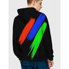 Autumn Winter Ink Tye Dye Pullovers Long Sleeves 3D Printed Men's Hoodie, Halloween Black Pattern, Trendy Sportswear
