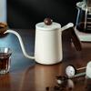 350/600ML Hand Brewed Coffee Pot 304 Stainless Steel Household Narrow Mouth Solid Wood Handle Milk Foam Kitchen Cafe Accessories