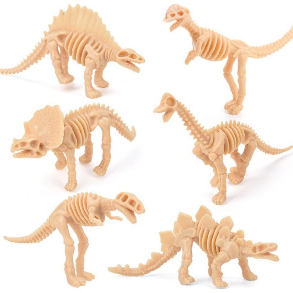 6 шт. Пластиковый скелет динозавра ПВХ имитация модели динозавра набор игрушек динозавров образовательные