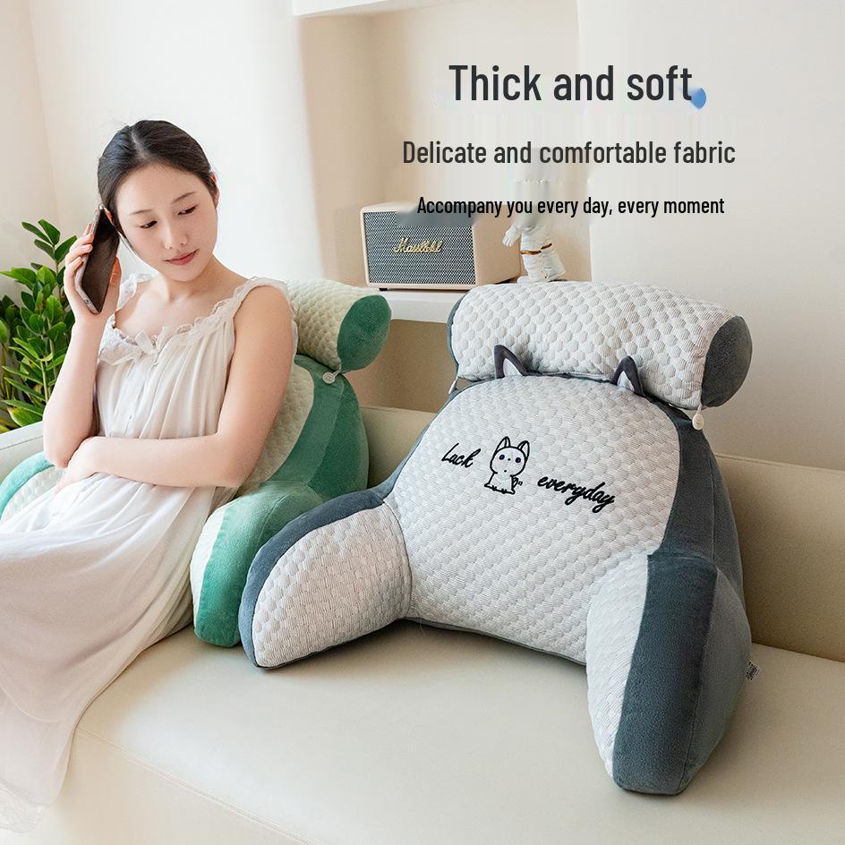 Ice Bean Headboard Cushion: Soft Pillow for Bed, Sofa, or Lumbar Support